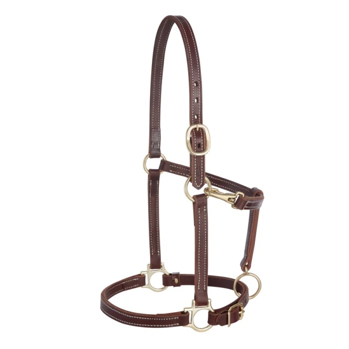 Weaver 3/4" Leather Track Halter, Mahogany