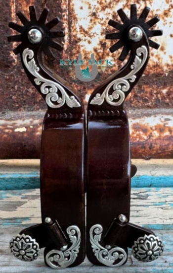 Balding Ladies Engraved Spurs - Texas Style