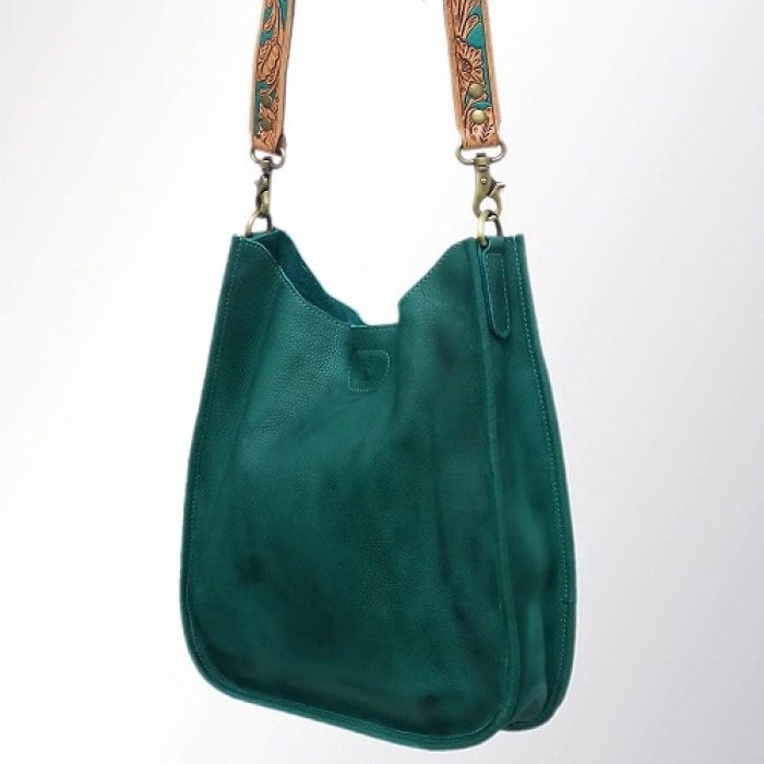 Buy Madosh Women Green Tote Shoulder Shopping Handbag Genuine Leather  Crossbody Bag Side Purse at Amazon.in