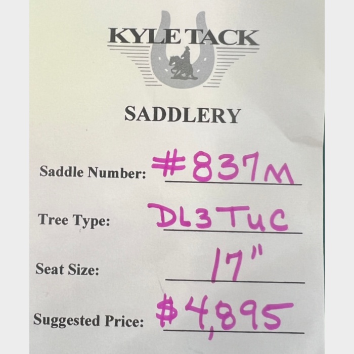 #837M - 17" - Kyle Tack Saddle - Image 2