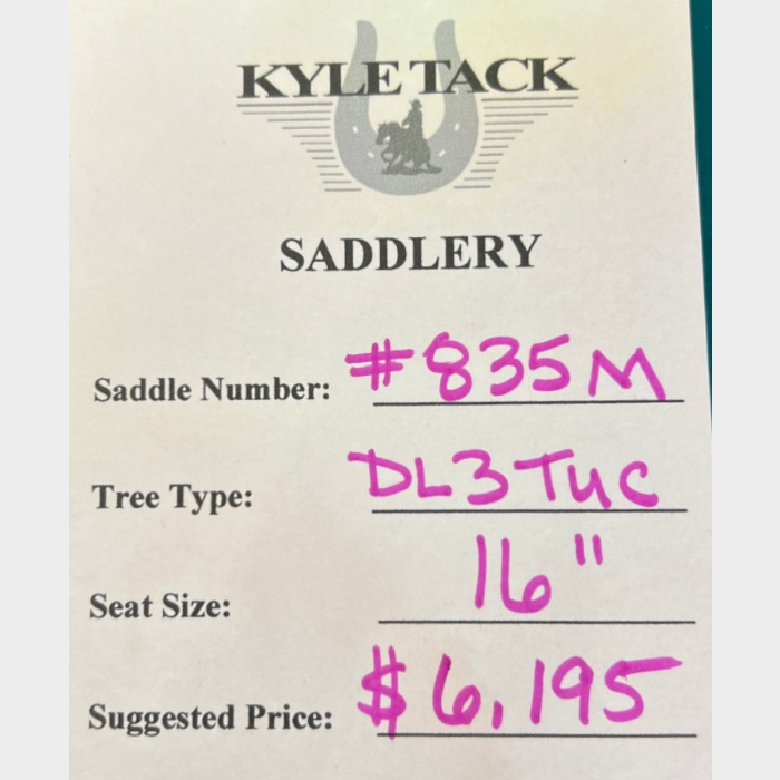 #835M - 16" - Kyle Tack Saddle - Image 2