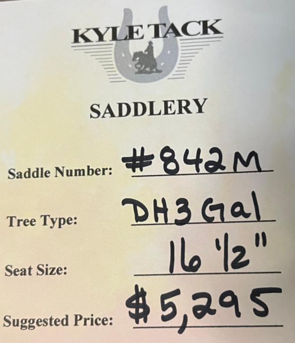 #842M - 16.5" - Kyle Tack Saddle - Image 2
