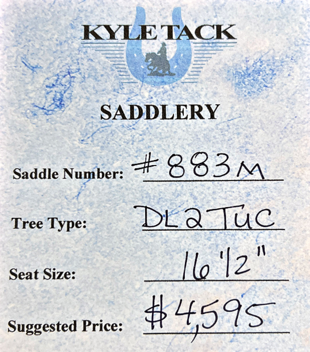 #883M - 16.5" - Kyle Tack Saddle - Image 2