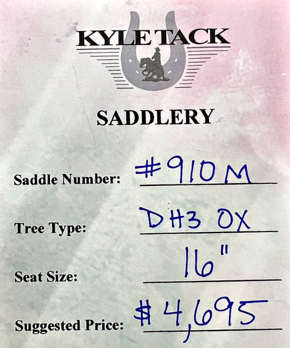 #910M - 16" - Kyle Tack Saddle - Image 2