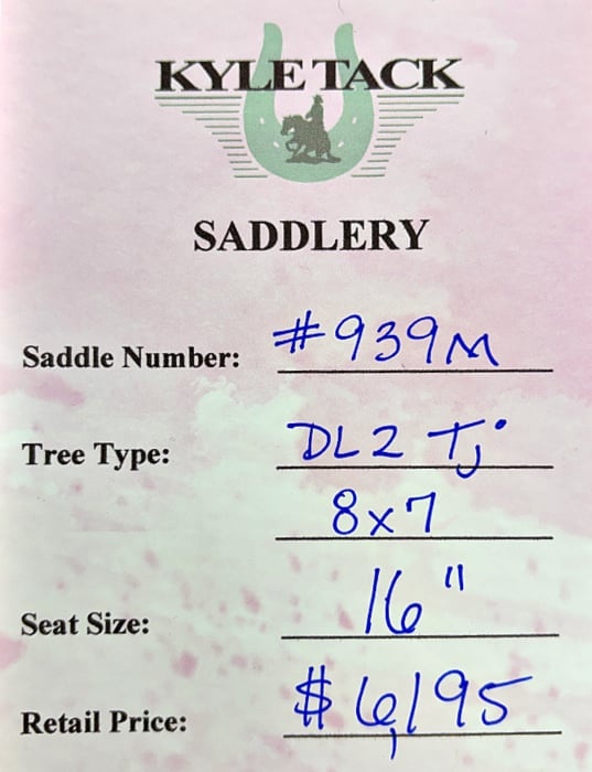 #939M - 16" - Kyle Tack Saddle - Image 2