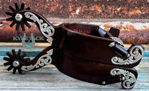 Balding Ladies Engraved Spurs - Texas Style - Image 2