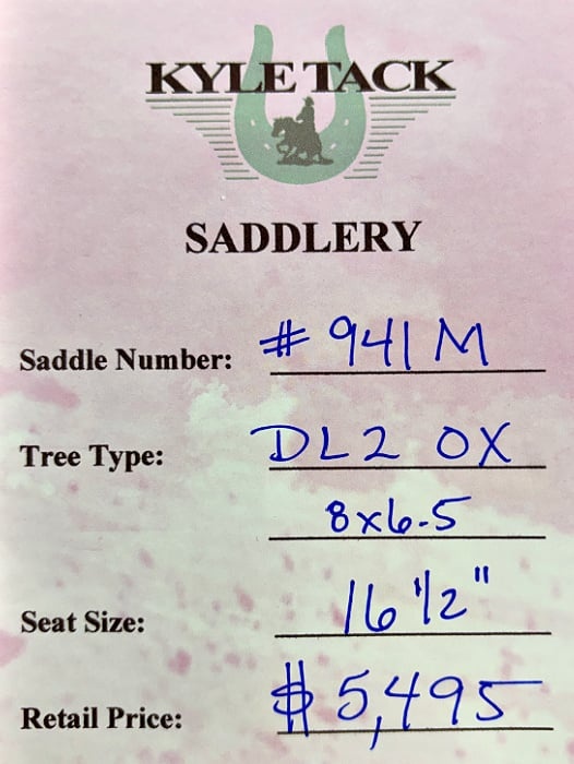 #941M - 16.5" - Kyle Tack Saddle - Image 2