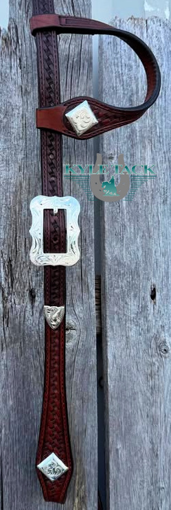 Scallop Diamond Dark Headstall